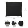 Hand-Woven Black & White Boho Moroccan Decorative Throw Pillow - 17x17